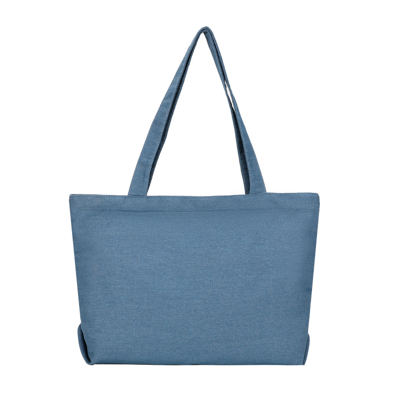 Jeans ligero, bolso de hombro único, bolso portátil simple, maleta de trabajo, bolso de mujer de gran capacidad.