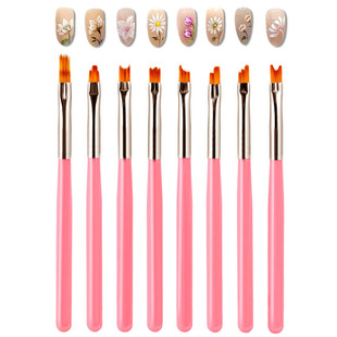 Nail art flower pen 8 sets of plastic rod painted pattern pen petal pen sawtooth pen