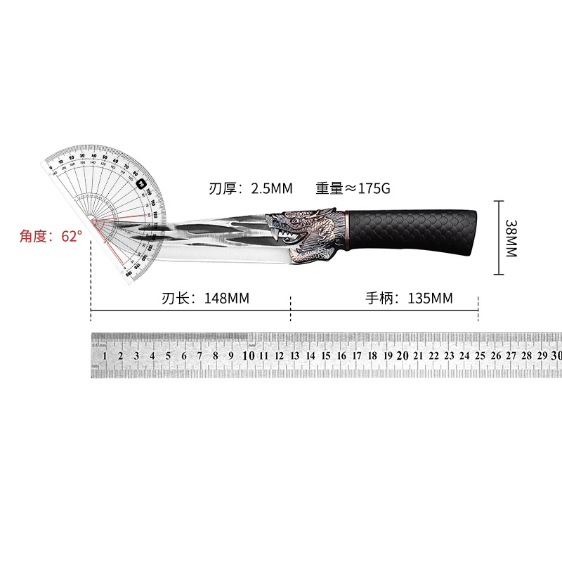 Cuchillo de corte de hueso forjado a mano para matar cerdos cuchillo especial cuchillo de punta de sangre cuchillo de corte de ganado doméstico cuchillo de corte de ovejas doméstico mayorista