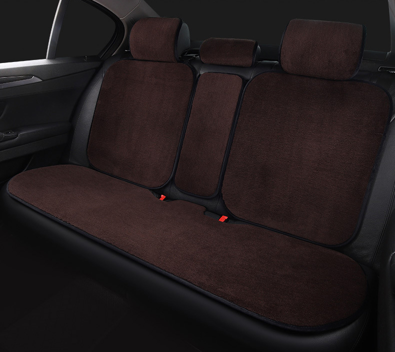 2024 Pure Wool Car Cushion Winter Short Plush Warm Non-Slip Cashmere Plush Cushion Car Cushion Universal Cushion Chair Cover