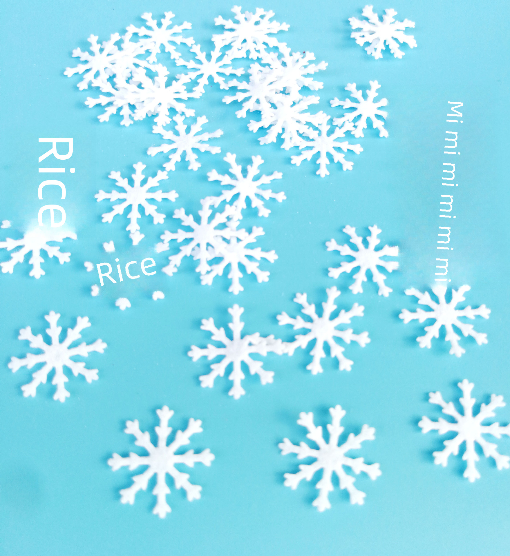 Christmas Holiday Snowflake Christmas tree decoration wedding party ice and snow throwing confetti diy handmade Christmas decoration_voghion.com