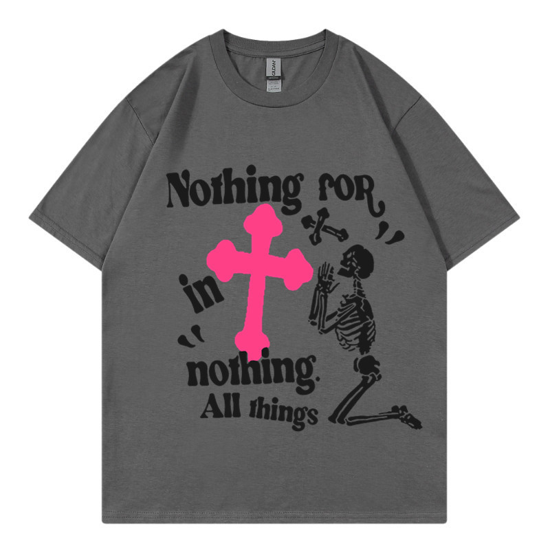 16 color men's design with floral design oversize American street niche couple ins short sleeved T-shirt_voghion.com