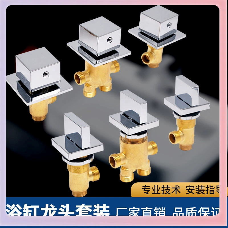 ➻ Смеситель для душа с массажной ванной, боковой тип, набор из пяти предметов, смеситель для горячей и холодной воды, цельномедный смеситель