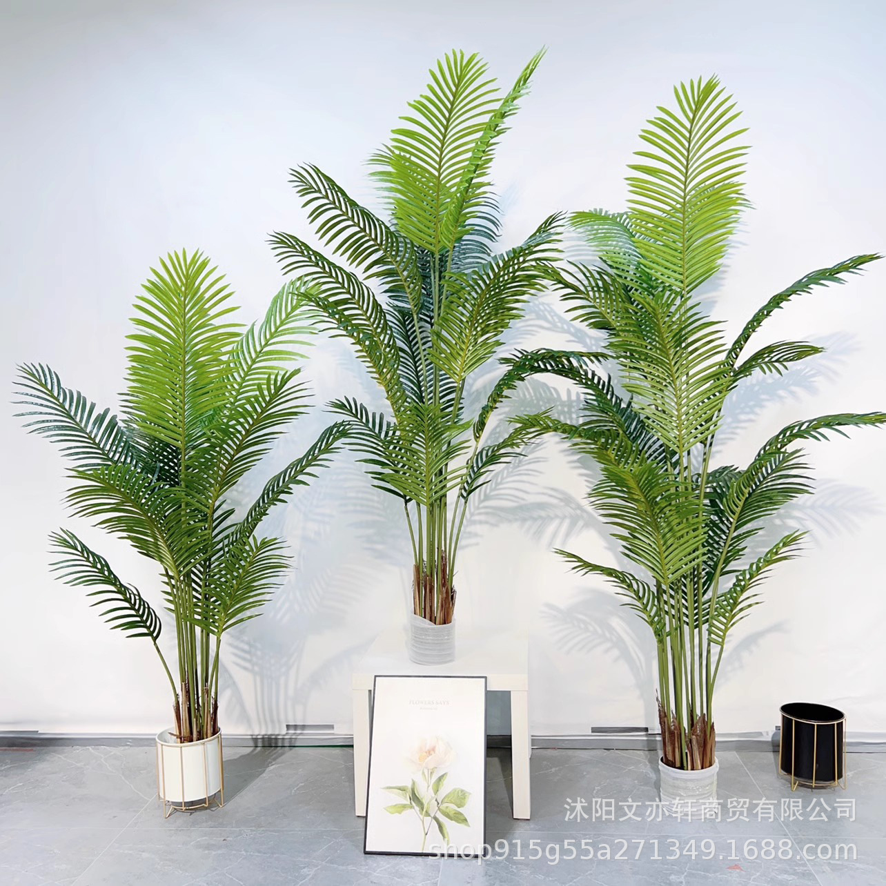 Venta al por mayor grande falso planta verde piso olla sala de estar decoración interior paisaje simulación planta verde cola suelta girasol