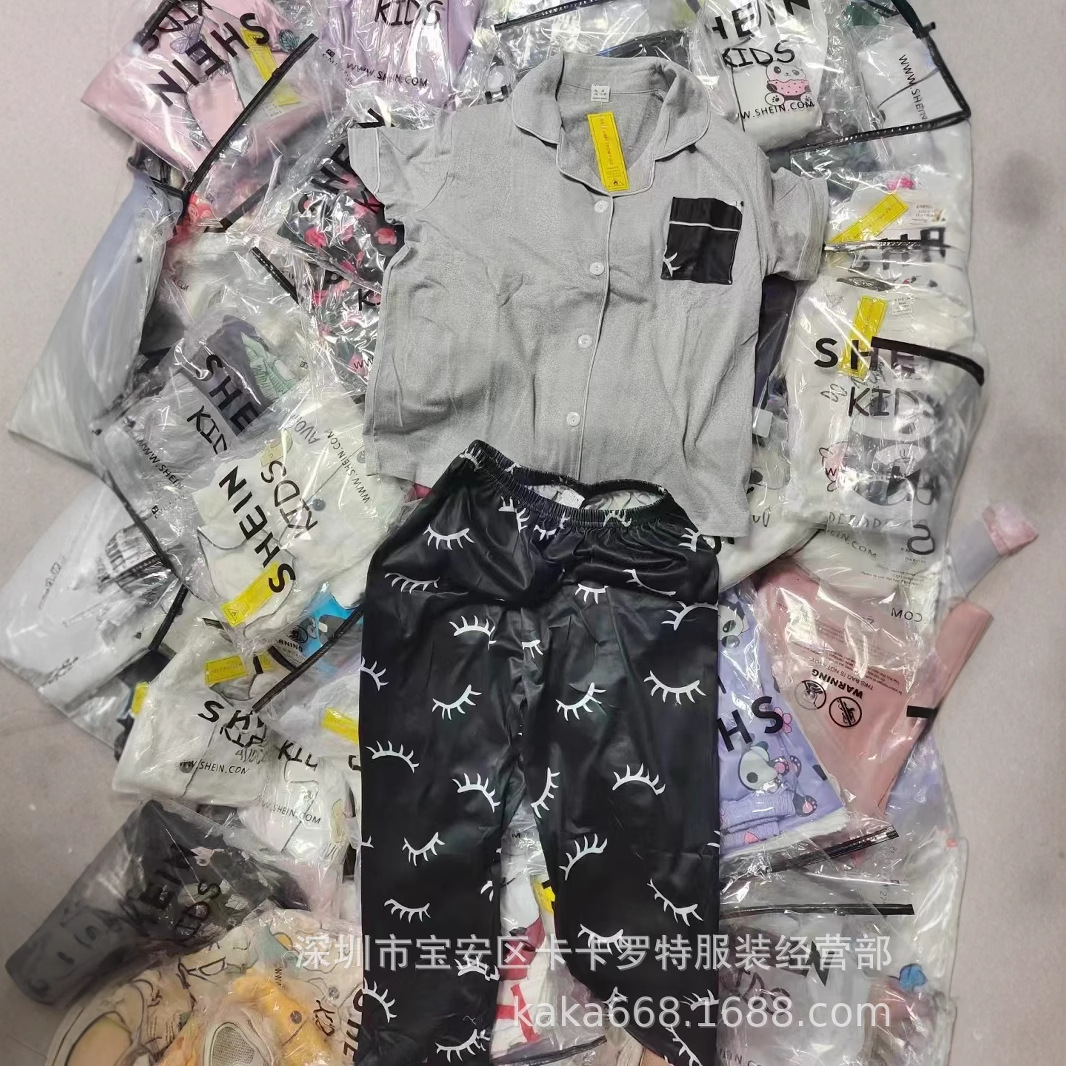 Comercio electrónico transfronterizo ropa infantil de verano shein final productos claros ropa infantil set de algodón suministro de fábrica