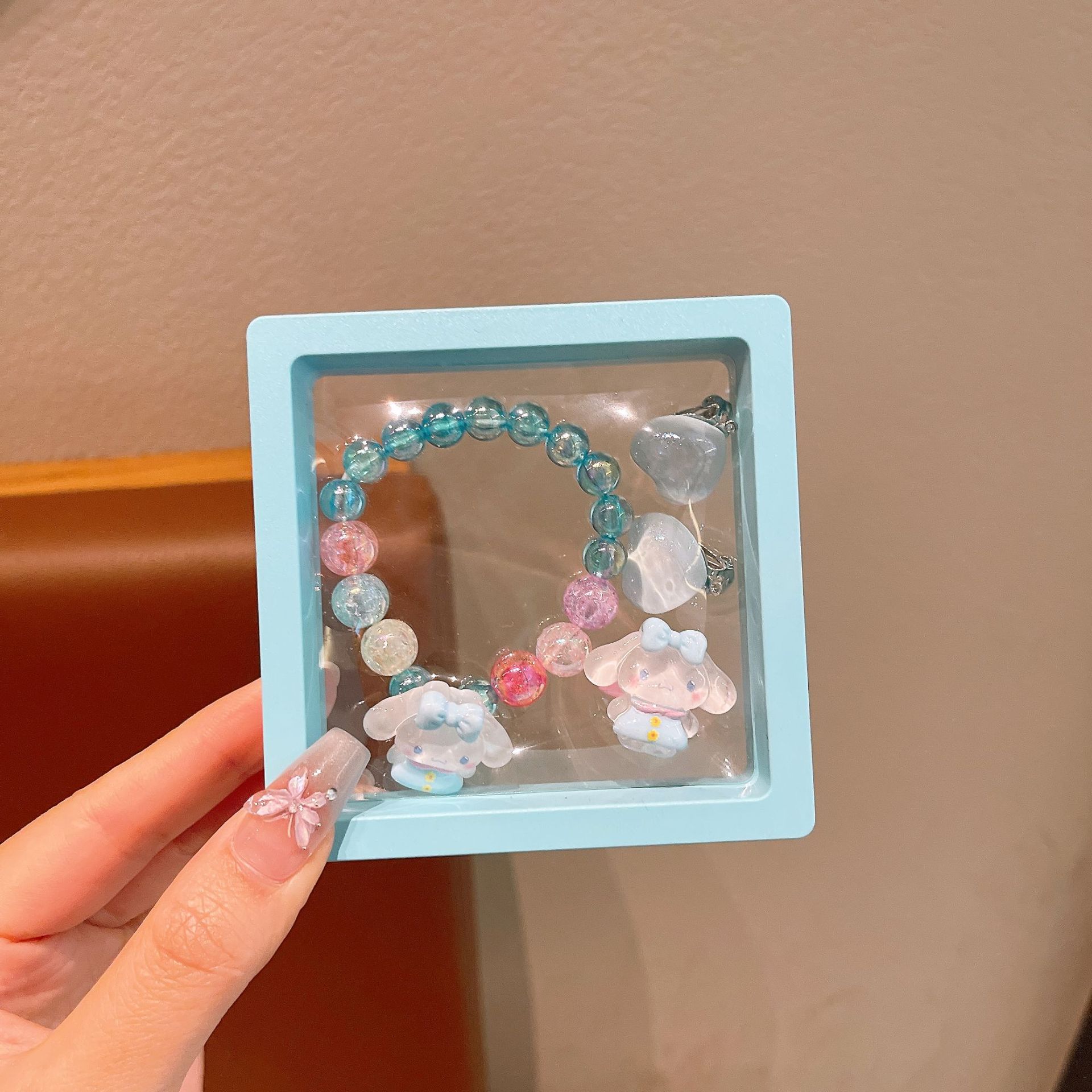 Niñas lindas pulseras princesas de dibujos animados joyas para niñas niños dulces colgantes de color caramelo pulseras de cuentas pulseras