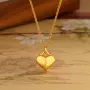 立体爱心气质桃心锁骨链