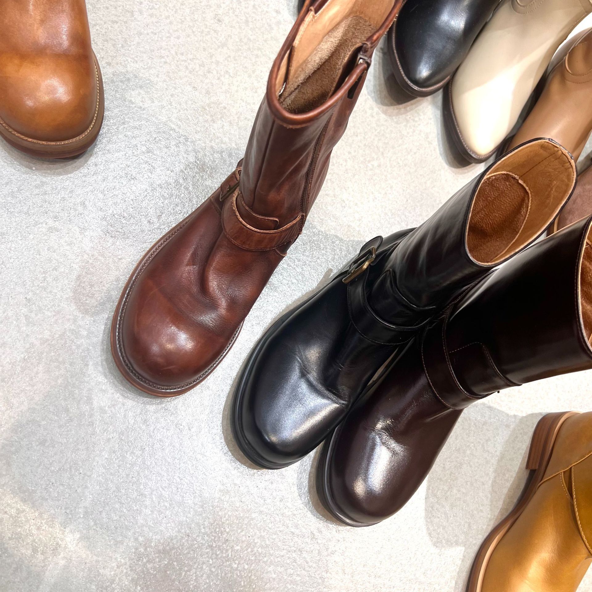 真皮女靴英伦风复古手工头层牛皮女靴女鞋马丁切尔西靴复古