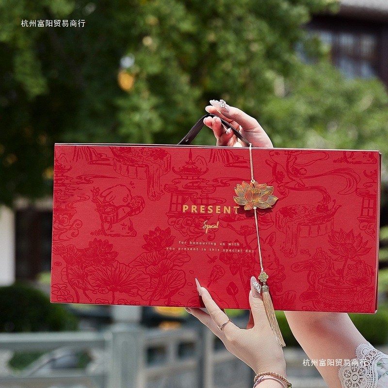2025中秋节月饼盒礼盒包装盒酒店外包装手提空盒现货定 制|undefined