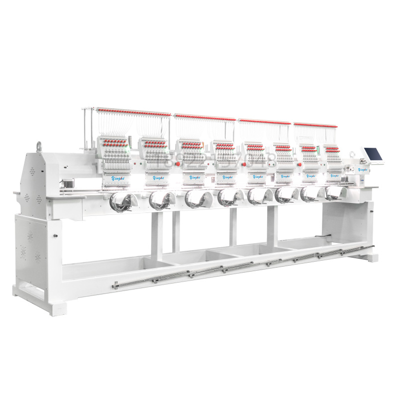 瀛和6/8/10头工业绣花机电脑多功能刺绣机定金预售厂家直销