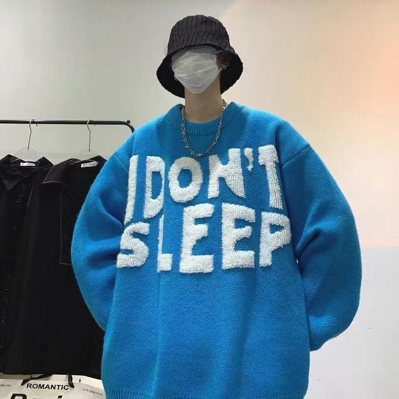 Campus Style Lazy Sweatshirt Jacket Men's Trendy Loose Clothing Spring and Autumn Color Couple's Knitwear Campus Style Lazy Sweatshirt Jacket Men's Trendy Loose Clothing Spring and Autumn Color Couple's Knitwear