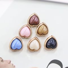 青衿齒邊桃心愛心金屬紐扣心形襯衫扣子女毛衣金色扣西裝外套裝飾