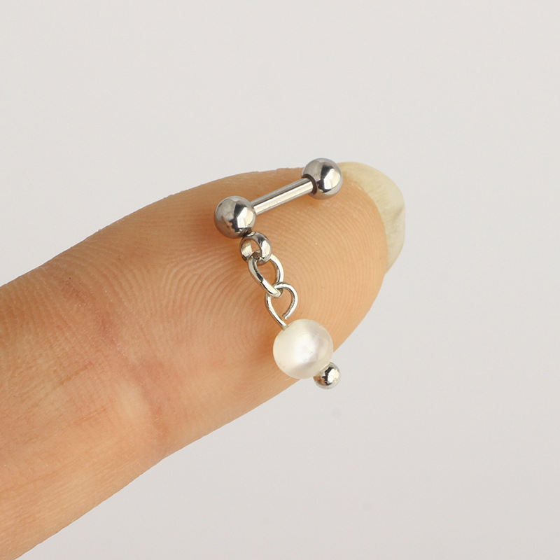 Stainless Steel Star Ear Bone Nail Barbell Earrings Double Head Screw Ball Earrings Popular Piercing Jewelry detail image 10