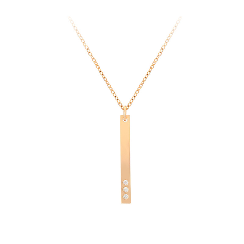 Xuping simple estilo retro suéter de geometría cuadrada cadena de aleación de cobre chapado 18k Europa y América joyas transfronterizas al por mayor mujeres