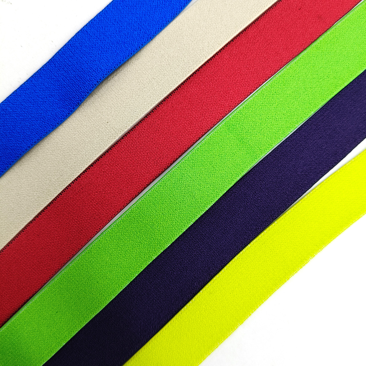 Spot 2 / 2.5cm de nylon de color engrosado terro elástico de alta elasticidad cintura expuesta elástica
