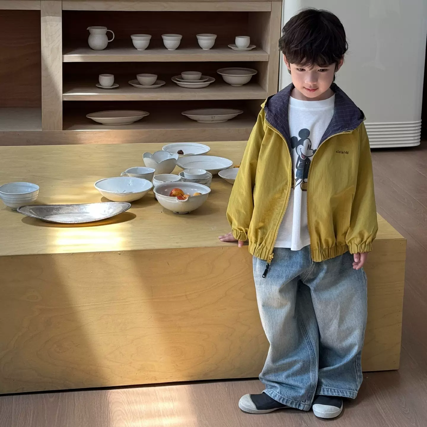 儿童秋季韩版休闲连帽双面穿夹克外套男女童宝宝百搭宽松拉链开衫