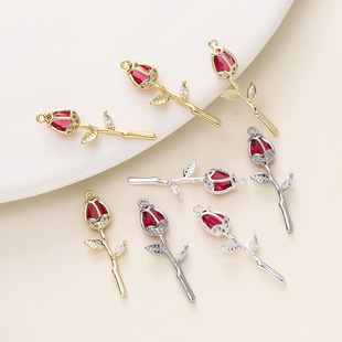 18K�~僱�ɫ���õ�廨�ʯ���� �OӋ�����wСõ����� diy���