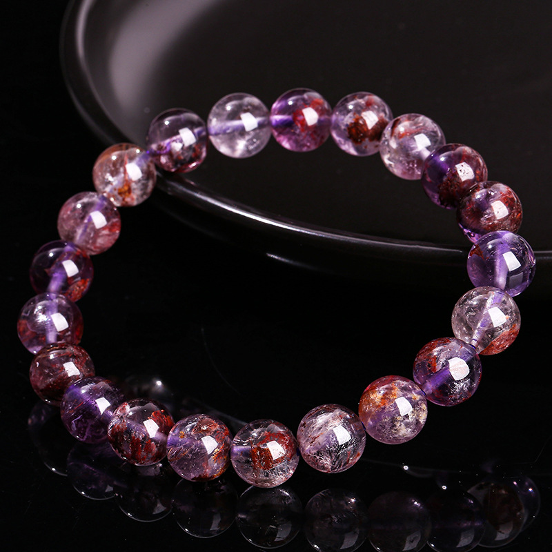 jingzhou jewelry 5a natural purple ghost bracelet purple rutile abnormal girl personality all-match crystal bracelet wholesale