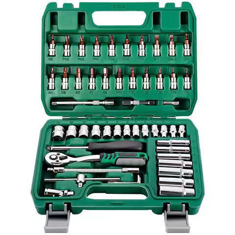 XIAOFEI 53 조각 S2 수리 자동차 수리 슬리브 범용 렌치 래칫 자동차 수리 조합 XIAOFEI 빠른 도구