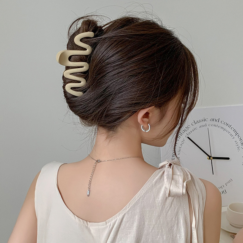 Acrílico grande, pinza de amor, pinza para el cabello, parte posterior de la cabeza femenina, pinza de tiburón, horquilla, pinza para el cabello, tocado, primavera y verano