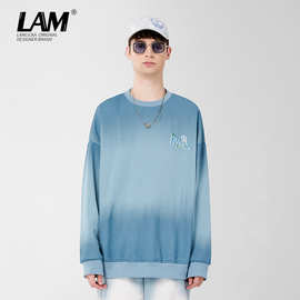 LAMLICKA春秋季新款男士卫衣休闲百搭青年帅气套头圆领长袖T恤卫