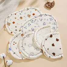 婴儿云片枕新生儿透气吸汗宝宝枕头防吐奶枕片批发纯棉纱布小枕巾