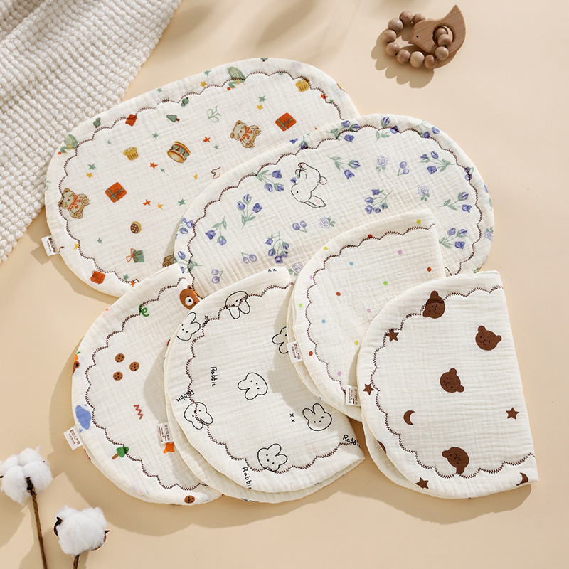 Baby cloud pillow newborn breathable sweat-absorbent baby pillow anti-spitting pillow wholesale cotton gauze small pillow towel