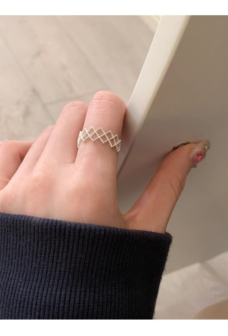 2g Weight Rings Classification Adjustable Ring Size 1 Piece Quantity Holiday, Tea Party Occasion 925 Sterling Silver Material Geometric Pattern All Seasons Season Women's Gender Elegant, Simple Style Style 1 Piece 925 Sterling Silver Geometric Rings 1