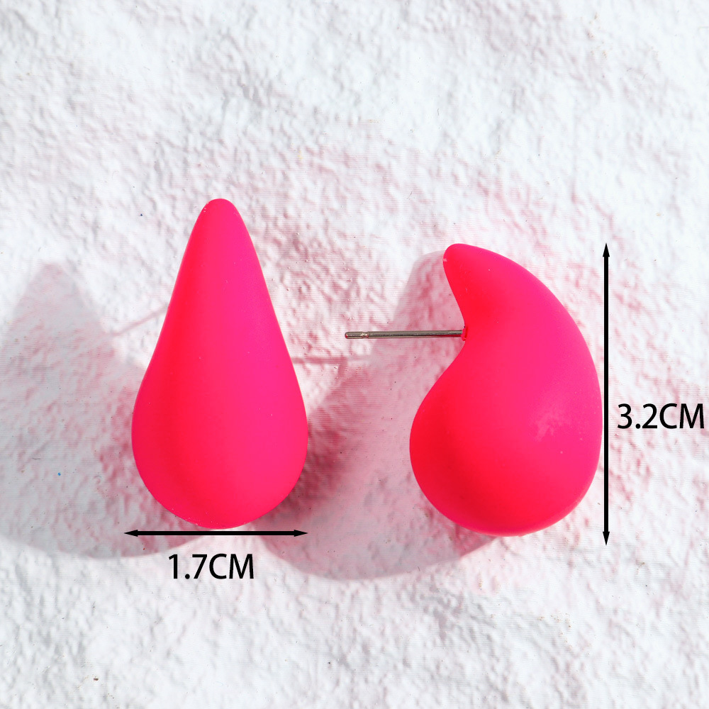 30g Weight Ear Studs Classification 3 Pairs Quantity Daily Occasion Acrylic Material Water Droplets Pattern Women's Gender Spray Paint Design IG Style, Simple Style Style 3 Pairs IG Style Simple Style Water Droplets Spray Paint Arylic Ear Studs 14