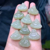 Производители оптовых натуральных Hutian Jade Цинхай смех Будда подвеска DIY ювелирные подвески в прямом эфире