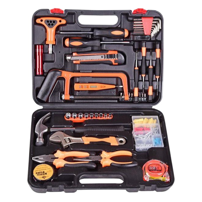 Suministro directo de fábrica herramientas de hardware traje combinación herramientas de reparación del hogar manual de herramientas Caja de Herramientas conjunto completo