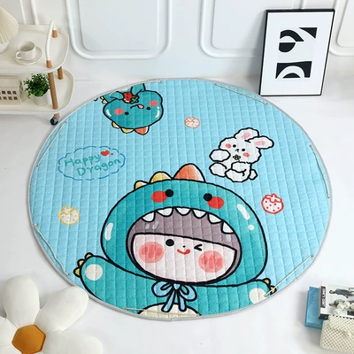 Avtomobil döşəmə paspasları – Storage Bag Machine Washable - dinosaur-girl-diameter-145cm