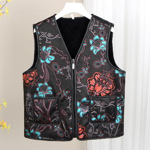 2025 Fashion New Women's Vest Goatskin All-In-One Mother's Wear Fur Vest Genuine Goatskin Winter