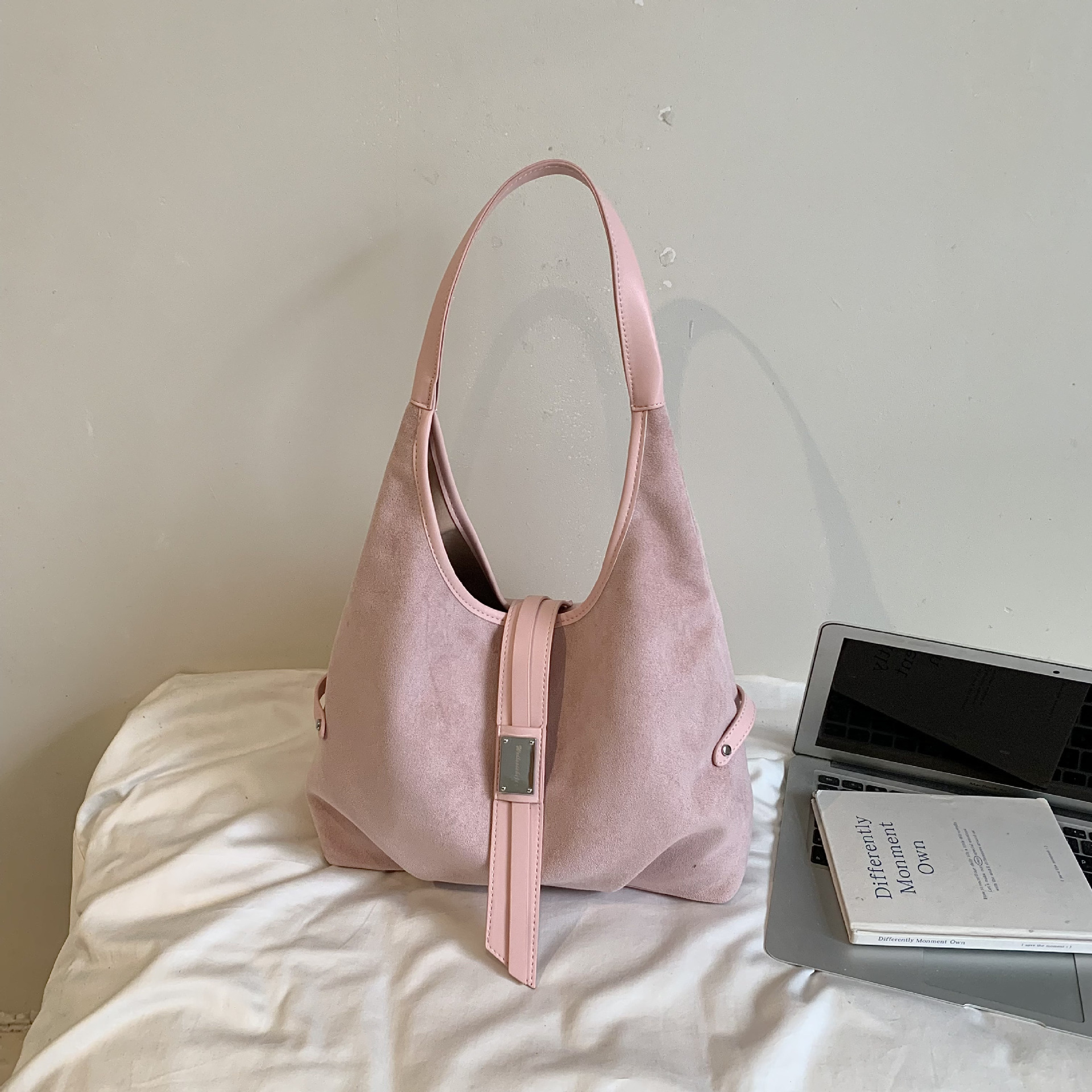 Bolso de Hombro Tote para Axila de Cuero PU con Cierre Magnético para Uso Diario