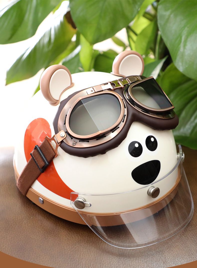 Cartoon Dog Motorcycle Half Helmet ECE Approved