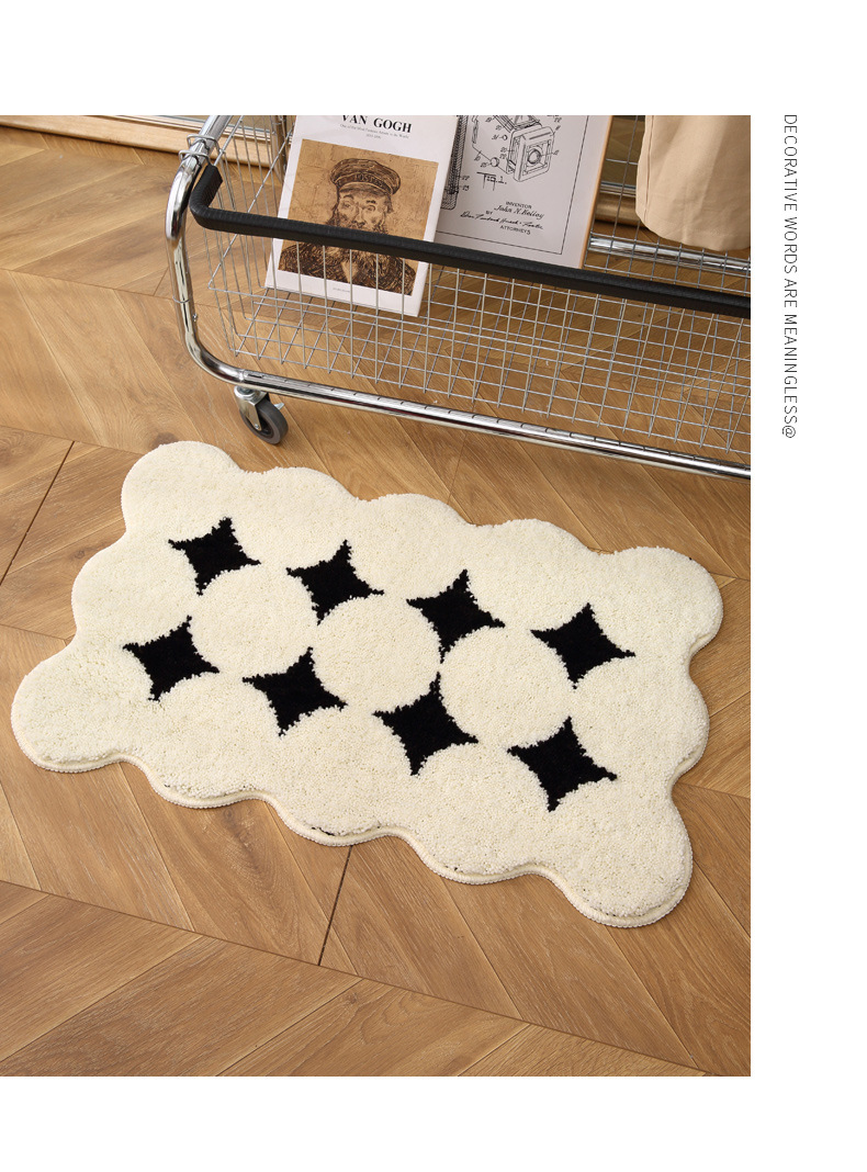 Cremefarbener Langflor Teppich Für Schlafzimmer Und Sofa_voghion.com