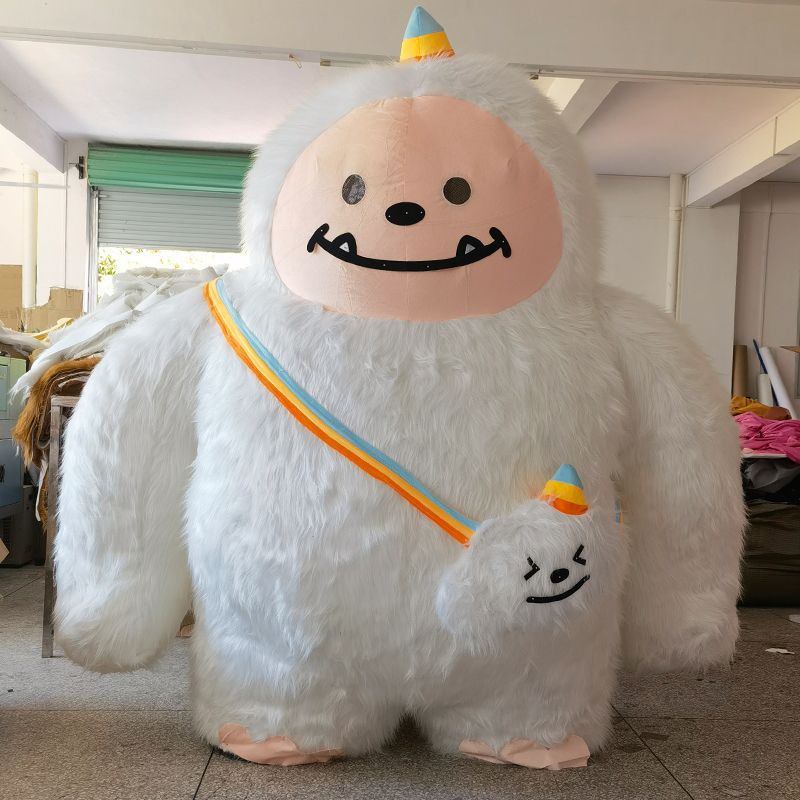 大型充气卡通气模人偶发光花朵网红大型水果月球火箭膨胀动物公仔