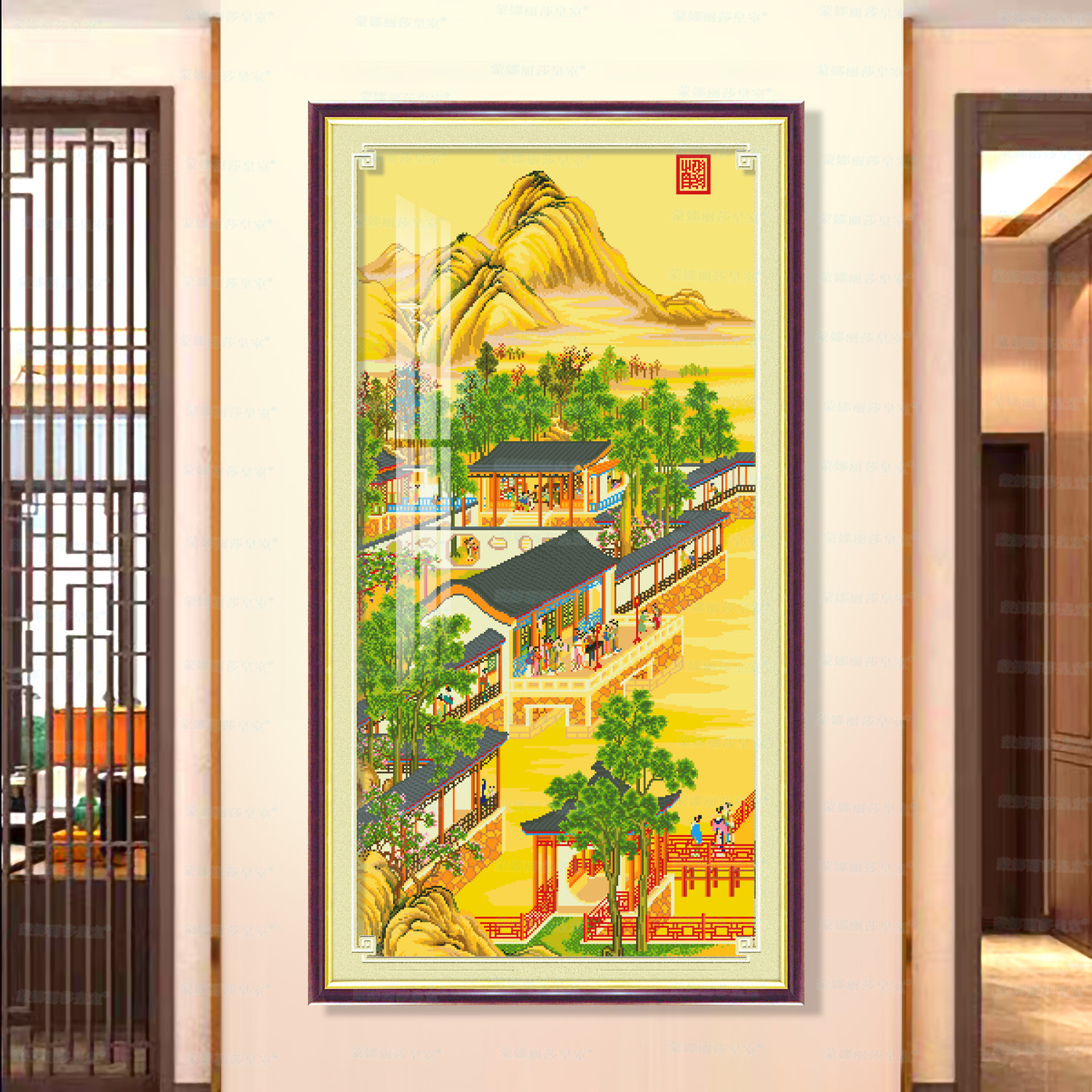 Mona Lisa Royal punto de cruz Yongzheng Diciembre-Julio Qiqiao tela seda antigua Nuevo bordado Chino image 4