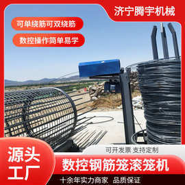 山东济宁高铁钢筋笼成型机 钢筋笼绕筋机价格 滚笼机图片