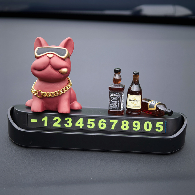 Car Temporary Parking Number Plate, Vehicle-Mounted 3D Moving Phone Number Plate, Personalized Creative High-End Interior Decoration