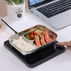 三段調温料理保温板オフィス多機能加熱弁当箱朝食牛乳コーヒー恒温コースター