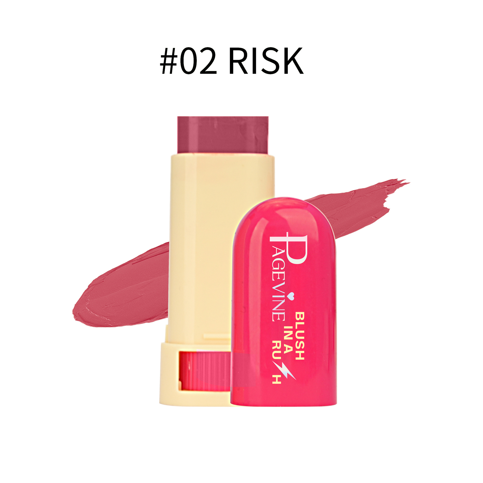 Cross-border PAGE VINE blush stick multipropósito impermeable maquillaje natural mate rotativo blush stick