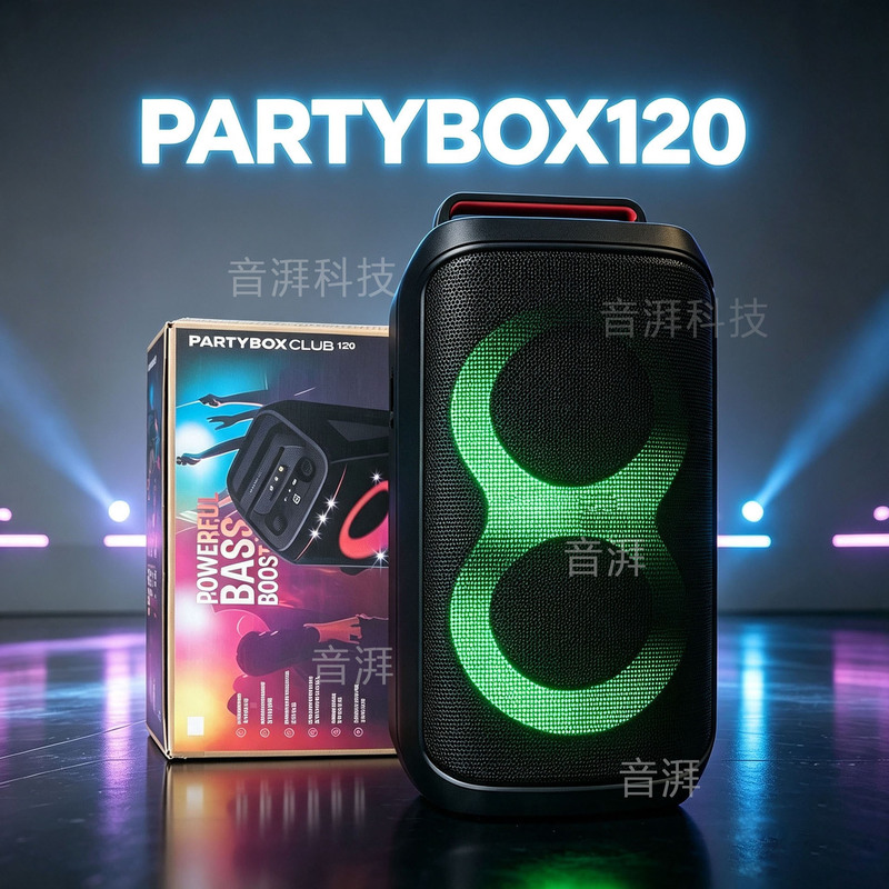 Cross-border applicable PARTYBOX120 Bluetooth heavy bass outdoor portable large speaker with light show and sound system 160W