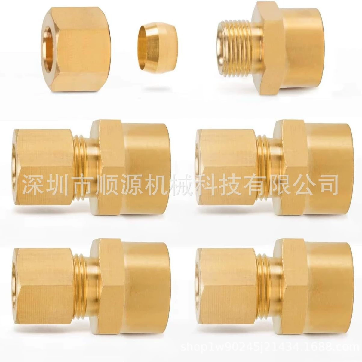 Полная медная одиночная внутренняя проволока сквозное соединение 1/4NPT-1/4OD манометр редукционный клапан внутренней резьбы