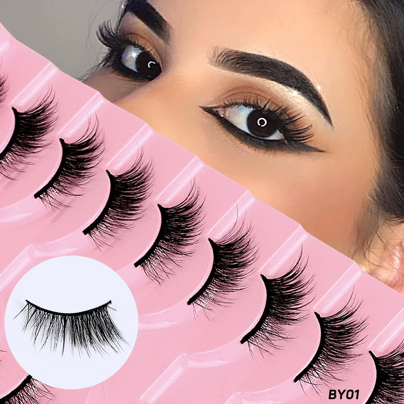 Фальшивые ресницы 3D Cat-Eye, европейский стиль, 10 пар многоразовые