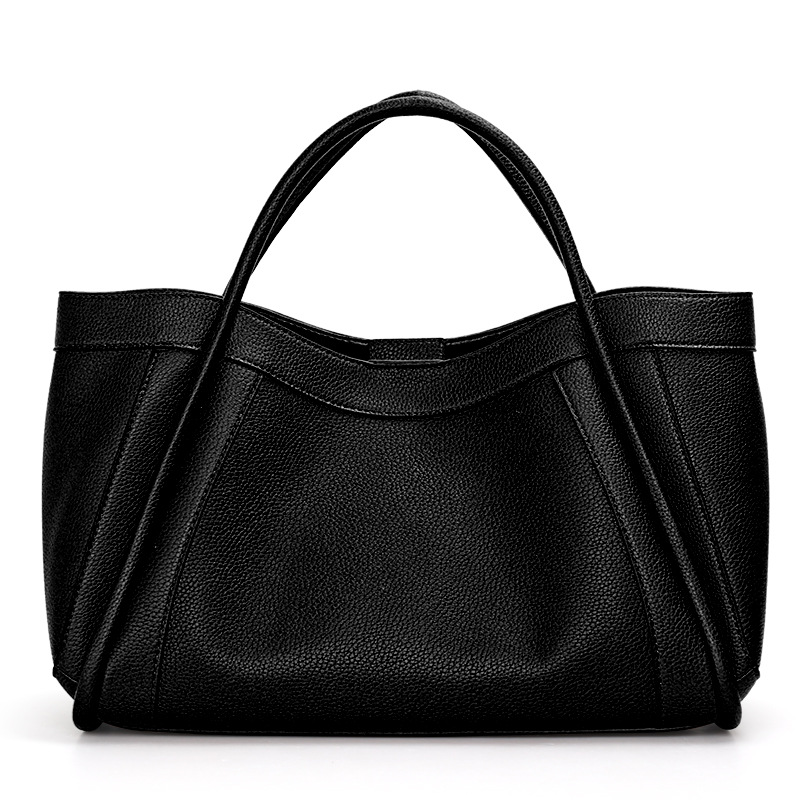 Qidian 2025 nuevo bolso grande de cuero genuino bolso de mujer bolso de moda para ir al trabajo suegra bolso de hombro tipo bandolera de gran capacidad