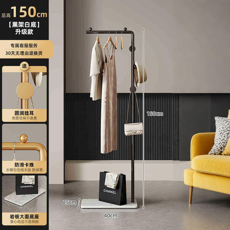 El estante de ropa simple en el dormitorio del piso al techo no ocupa un lugar en el hogar, la ropa de la habitación interior, el perchero, el poste de ropa pequeño, la ropa colgante, el secado