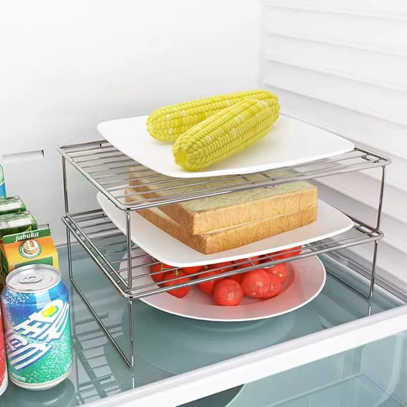 The built -in rack stainless steel layered partition compartment placing vegetable plates and bowls separated by separation of sinks.