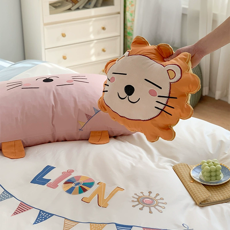 Cartoon cotton children's set, duvet cover for elementary school students, 60 pieces, with embroidery, 4 piece set