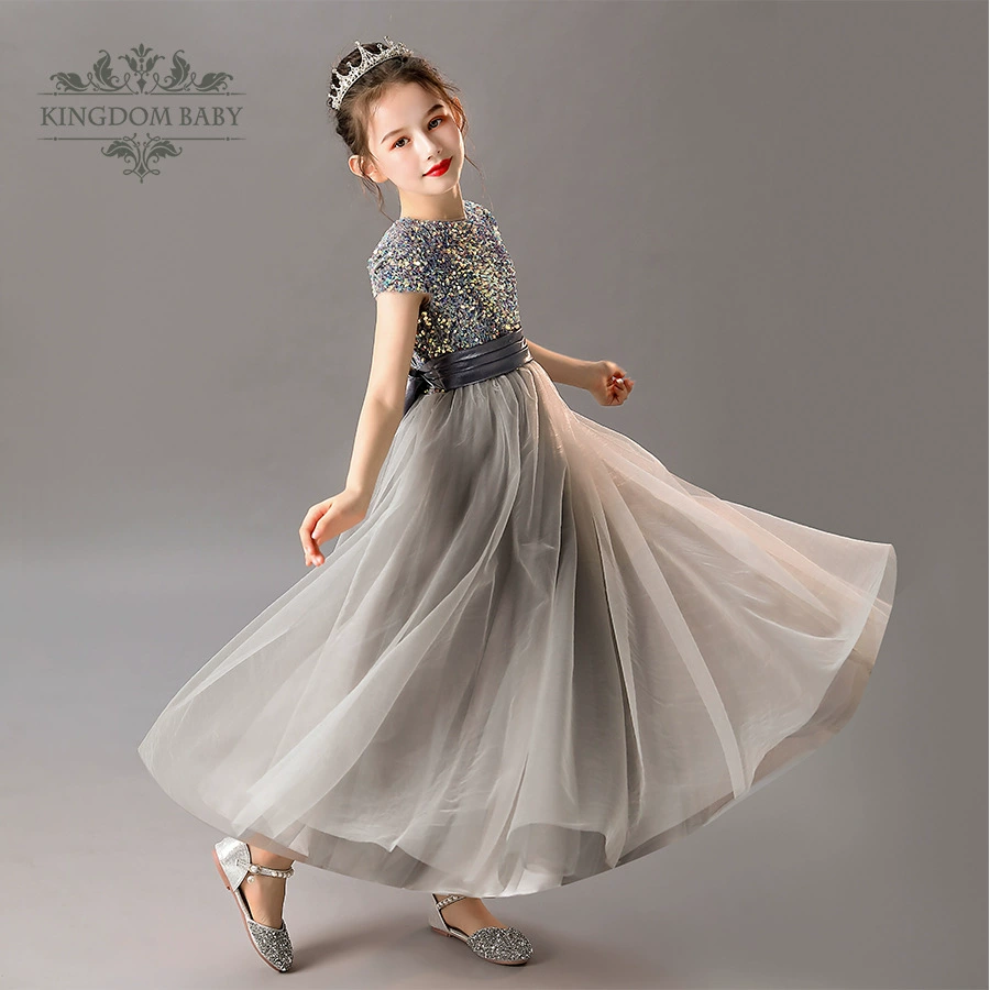 Платье высокого класса для девочек, детское платье для выступления на виолончели, платье для выступления на пианино на день рождения для девочек, ведущий средних и больших детей